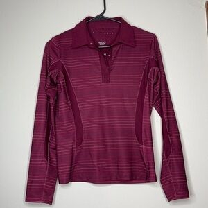 Nike Golf Wine Multi Color Long Sleeve Pullover